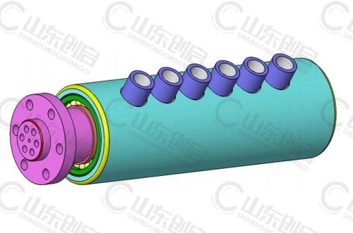 Y5X10M型六通路通氣旋轉(zhuǎn)接頭三維立體圖