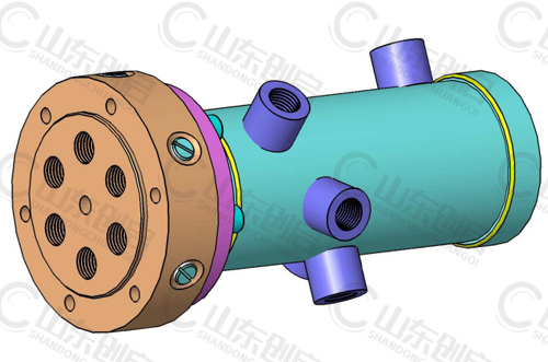 Y5X20型六通路通水旋轉(zhuǎn)接頭三維立體圖