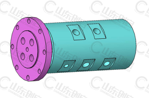 Y5X15M型五通路液壓旋轉(zhuǎn)接頭三維立體圖